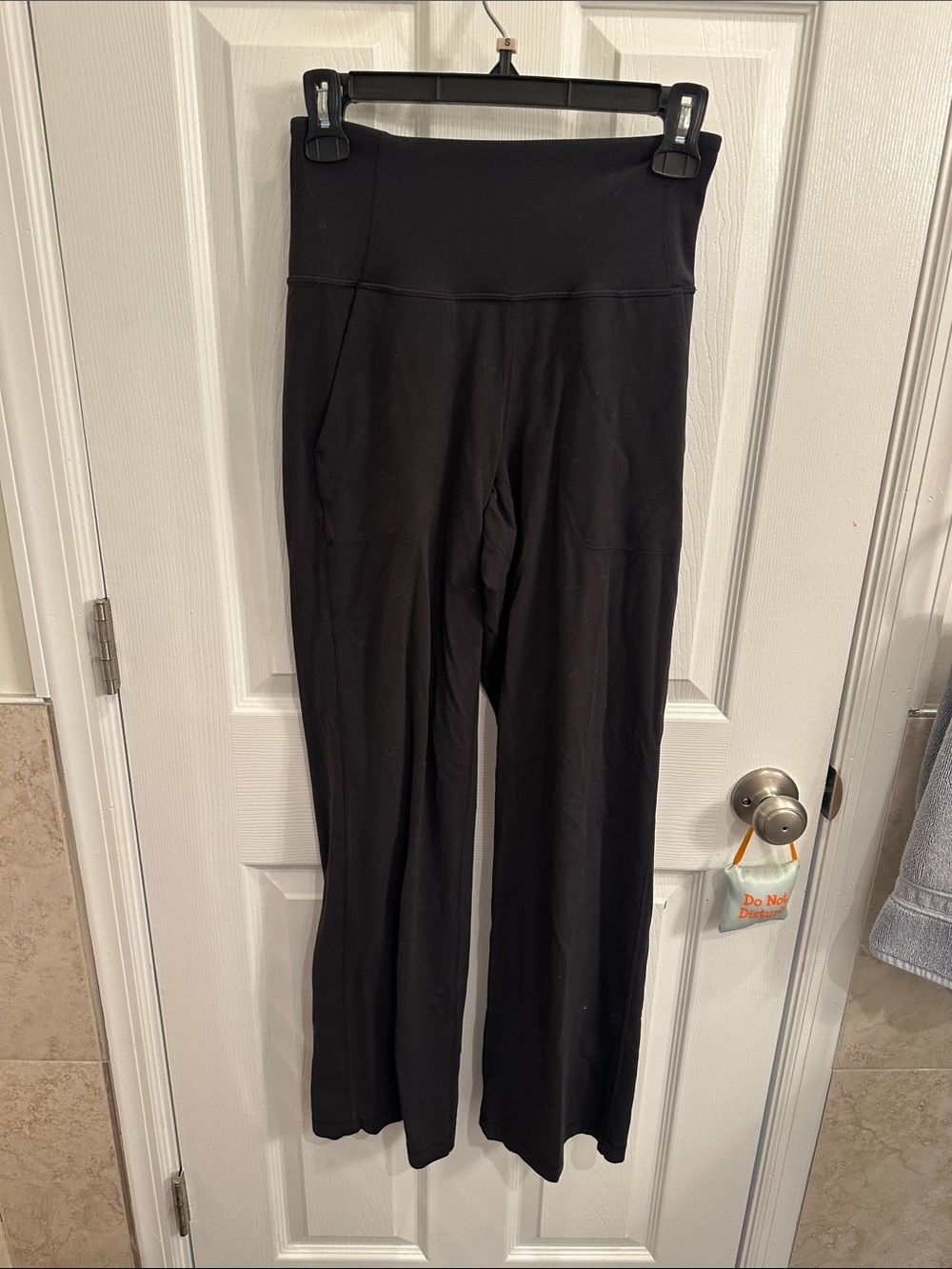 lululemon athletica Black High-Rise Wide-Leg Track Pants